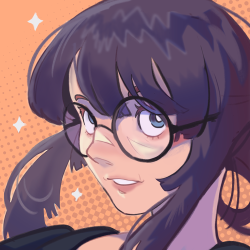 A profile picture of me drawn by the artist Winona Powers (@winonaparadise.bsky.social)